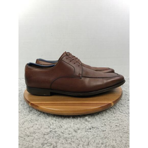 Magnanni Mens 12D Romelo Brown Leather Apron Toe Career Office Oxford Dress Shoe main image 10